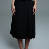pleated midi skirt - charcoal