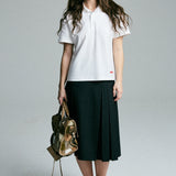 pleated midi skirt - charcoal