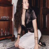Chocolate Short Sleeve Jacket