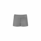 Wide Waistband Mini Shorts - Grey