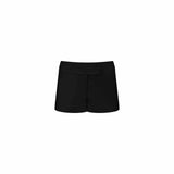 Wide Waistband Mini Shorts - Black