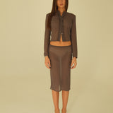 Sheer Midi Skirt | Slate