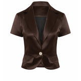 Chocolate Short Sleeve Jacket
