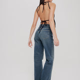 Backless Tie Top | Black