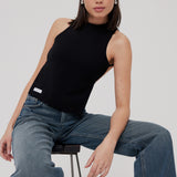 Backless Tie Top | Black