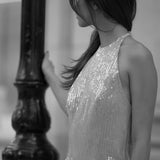 Sequin Halter | Black