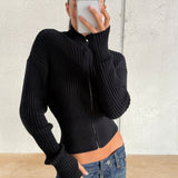 Cotton Cashmere Zip Up