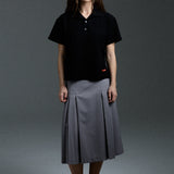 boxy polo - black