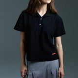 boxy polo - black