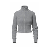 Cotton Cashmere Zip Up