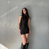 Mini Zip Skirt | Black