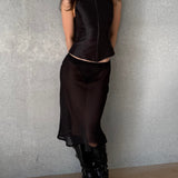 Zip Up Tank | Black