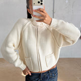 Chunky Knit Zip Up