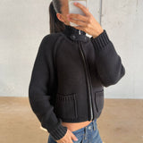 Chunky Knit Zip Up