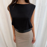 Leather Waistband Top