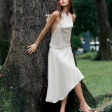 Asymmetric Sandwashed Skirt | Dove