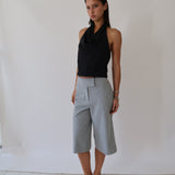 Wide Waistband Bermuda Shorts