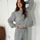 wide leg tracksuit pants | grey