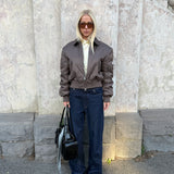 Chocolate Bomber Jacket