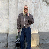 Chocolate Bomber Jacket
