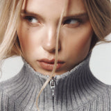 Cotton Cashmere Zip Up