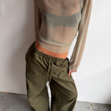 Sheer Silk Long Sleeve Top