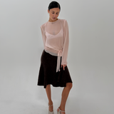Sheer Silk Long Sleeve Top