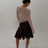 Sheer Silk Long Sleeve Top