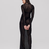 Sheer Maxi Dress | Black
